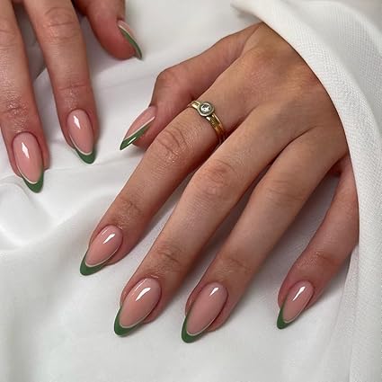Uñas francesas en verde