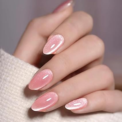 Uñas jelly brillantes