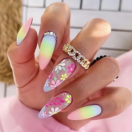 Uñas degradadas de colores