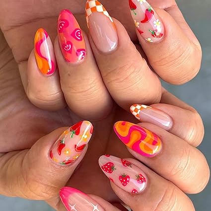 Uñas coloridas de primavera