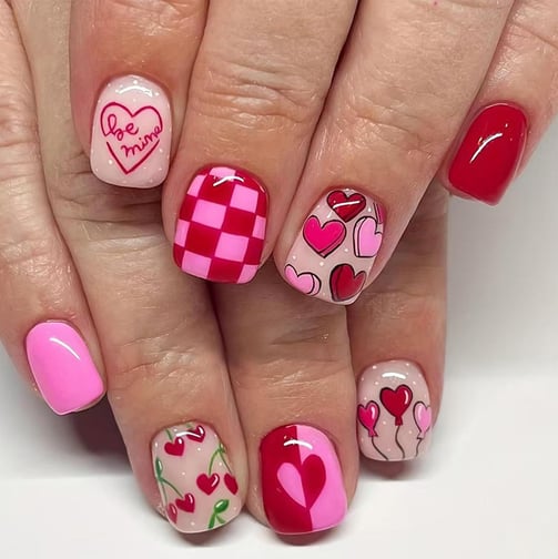 Uñas Be Mine para San Valentín