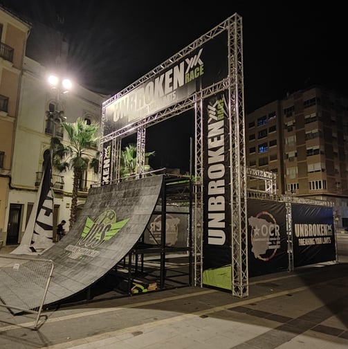 Montaje truss en evento deportivo