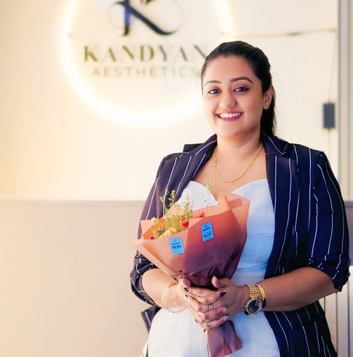 Oshadhi Padeniya, certified aesthetic beauty therapist and founder of Kandyan Aesthetics