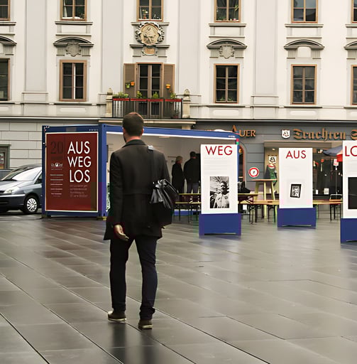 Ausstellung AUS WEG LOS - VinziDorf