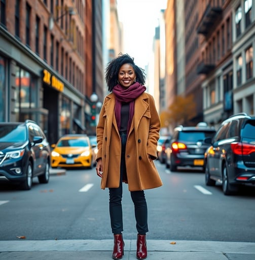 Fall outfit idea with Over coat, burgundy scarf, maroon ankle boots, navy skinny jeans