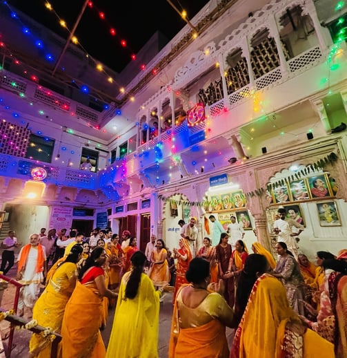 Celebration at Shrinathji Temple Nathdwara Rajasthan