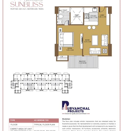 Buy Property in Greater Noida: Floor plan greater noida purvanchal sunbliss.