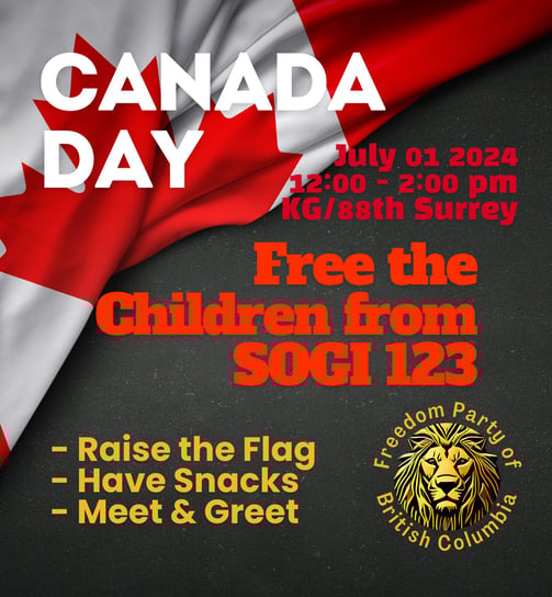 Canada day Free the Children from SOGI 123