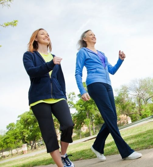 women walking together