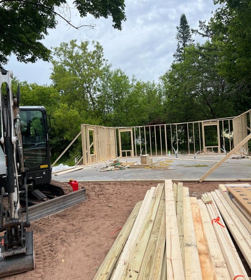framing-of-new-house