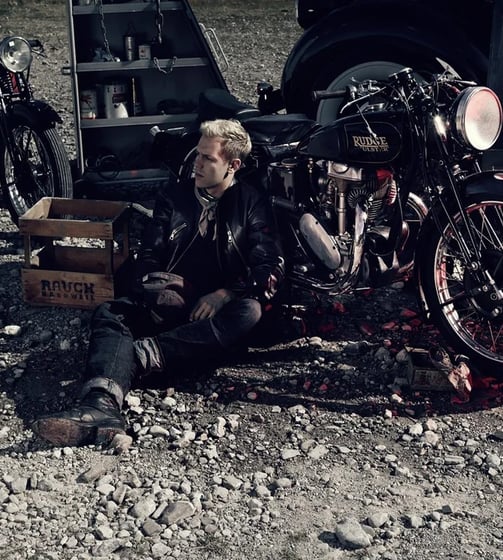 Sebastian Vettel with a Rudge Ulster