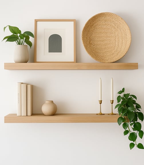 minimalist wall shelves