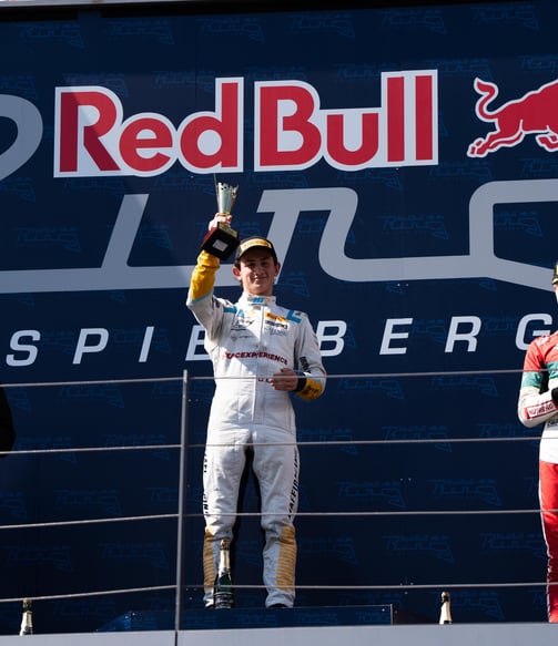andreas Lo bue sur le podium du Redbull ring 