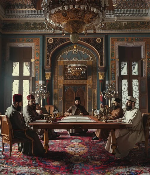 grand Ottoman palace where the Treaty of Niš is being signed