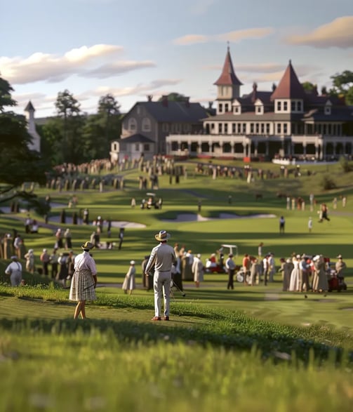 the Newport Golf Club in Rhode Island during the inaugural U.S. Open.