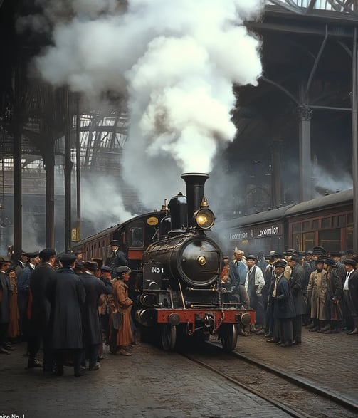 George_Stephenson_Standing_Beside_Locomotion_No._1