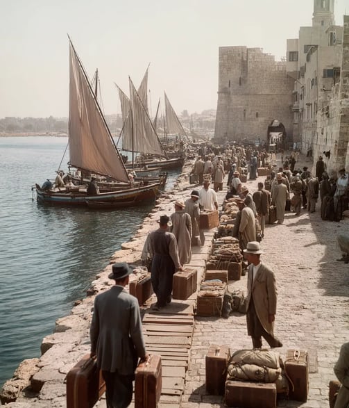 Jaffa Port, July 6 1882: Disembarkation