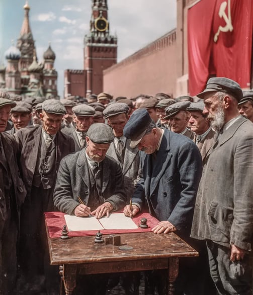 Kremlin Grounds, Moscow, July 6 1923: Signing the Treaty
