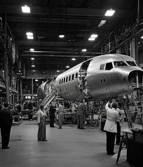 Washington on November 27, 1962, inside Boeing’s cavernous assembly hangar