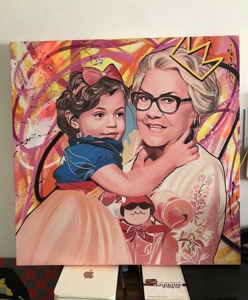 Retrato em Pop-Art de um casal romântico com tons vibrantes - por Sérgio Astral