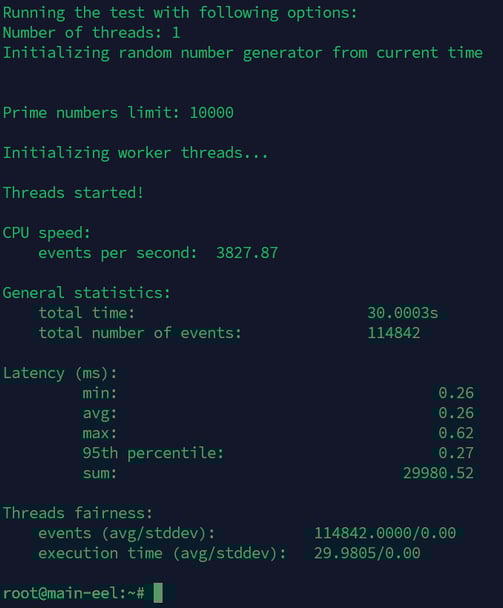 amd epyc 9754 1 thread sysbench output
