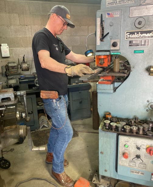 Fabrication of Custom Fence steel L-bracket at the Machine Shop