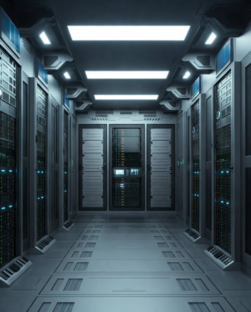 Futuristic server room