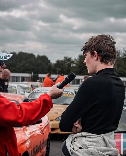 Nathan Williams Racing media interview at Thruxton in the OT Coupe Cup after winning race 1.