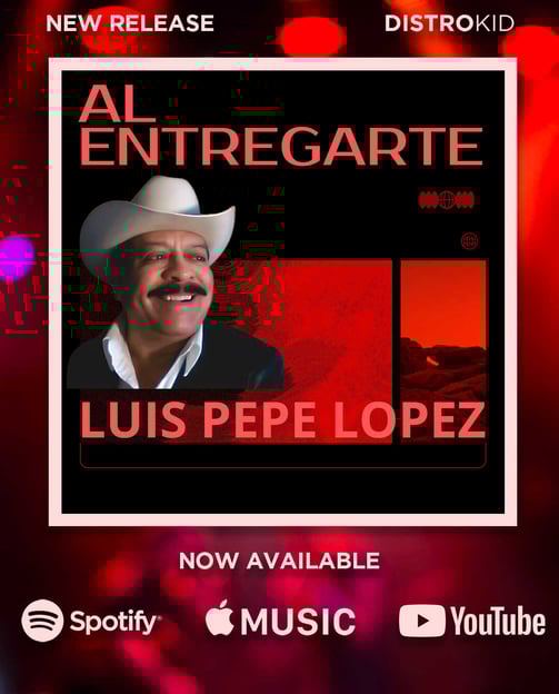 Tarjeta de promoción de Pepe Music #PepeLopezMusic