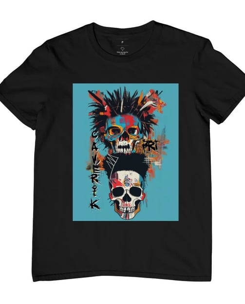 Camiseta da marca de street art, Cavérik Art Club, assinada pelo artista visual Sérgio Astral