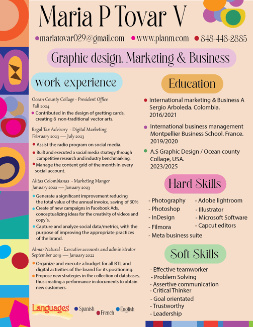 Resume graphic design