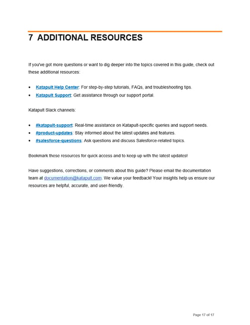 Image of user guide writing sample from Glen Cadorette:  Additional Resources page.