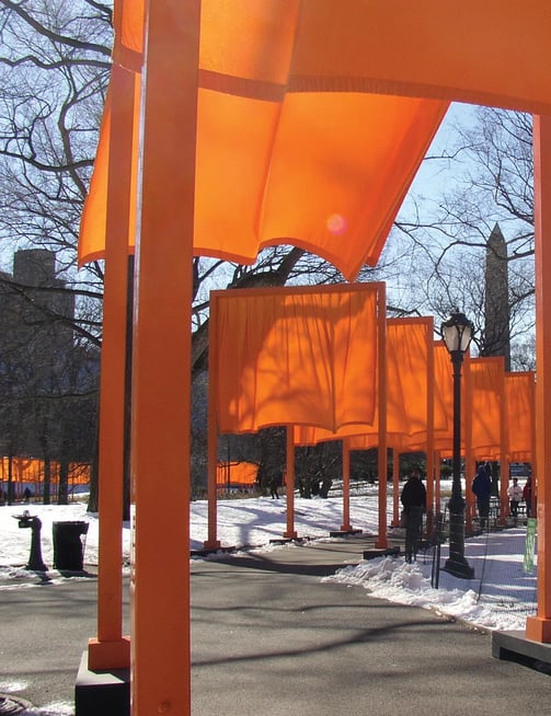 intervenção "The Gates", de Christo e Jeanne-Claude