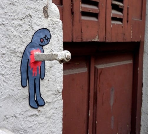 Desenho na Parede do artista Oakoak (França)