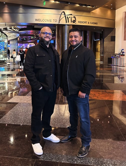 "Grand Slam Janitorial founders Richard Osorio and Jose Gomez delivering faith-based, family-focused