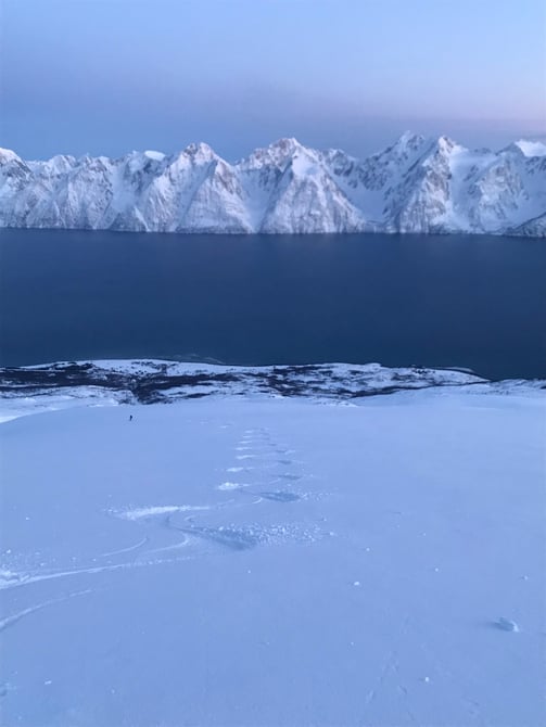 skier lyngen alps Norway