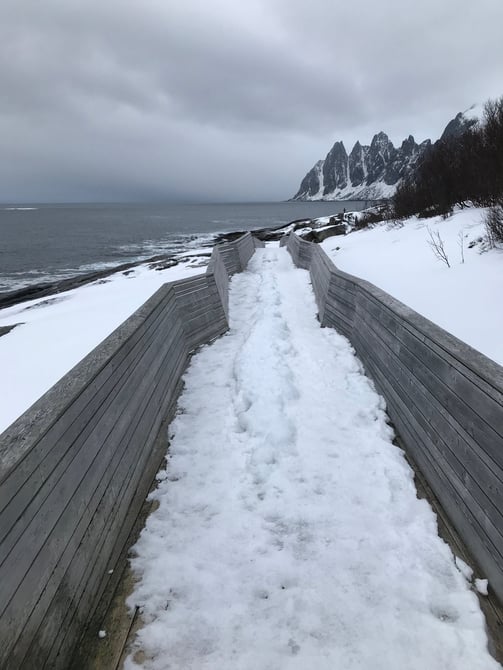 Senja island en Norvège en hiver