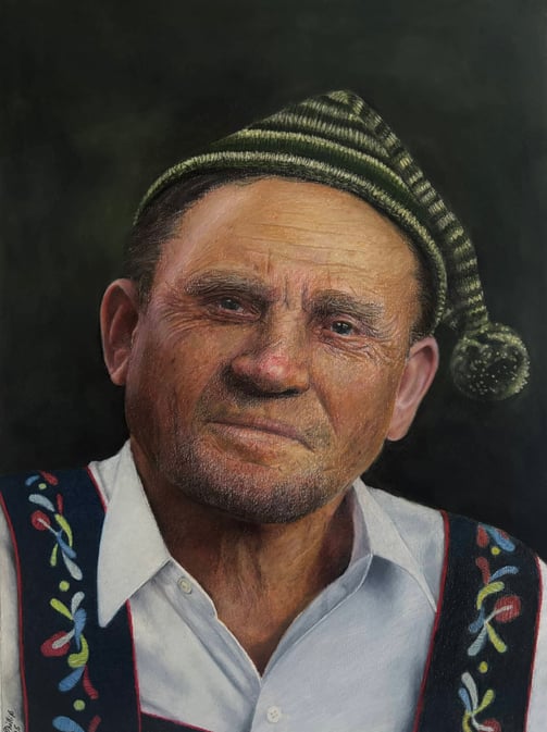 colour pencil portrait