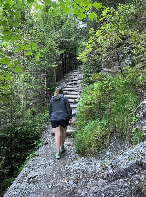 Climbing the Klus Gorge into the Gasterntal