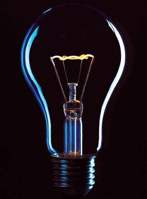 a light bulb promoting ideas