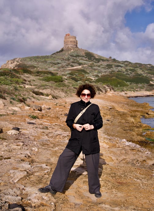 Gia Marie Amella in the Sinis Penisnula in Sardinia, Italy