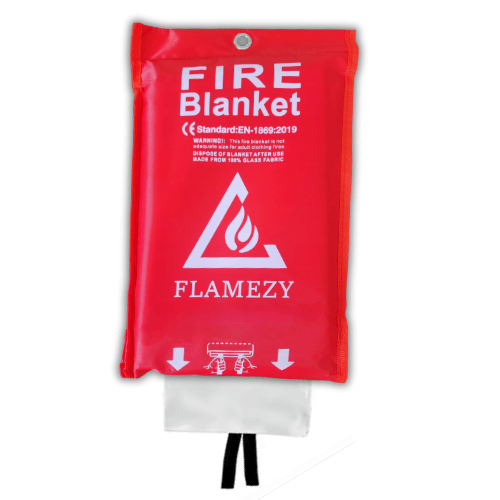 a fire blanket on a fire blanket