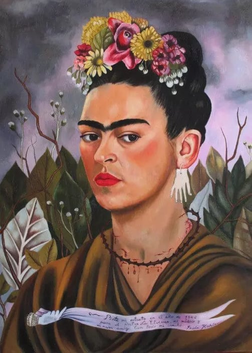 Frida Kahlo, foi uma pintora mexicana conhecida pelos seus muitos retratos, autorretratos, e obras i