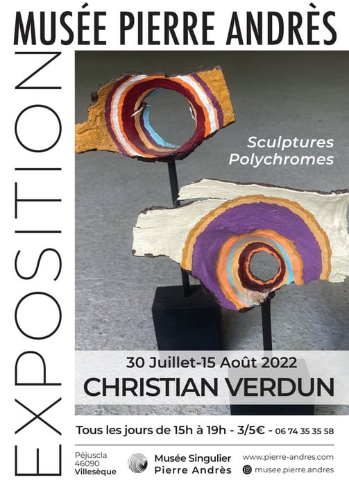 Affiche exposition Chrisian Verdun - 2022