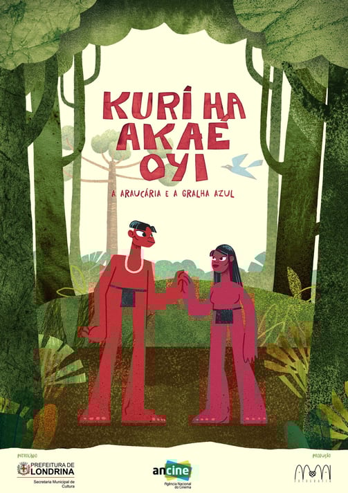 Cartaz do Filme Kuri ha Akaé Oyi  A Araucária e a Gralha Azul