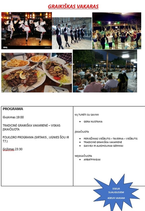 Graikiskas vakaras Rodo sala