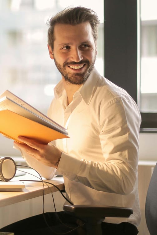 Man who has done back to work after his urofill procedure