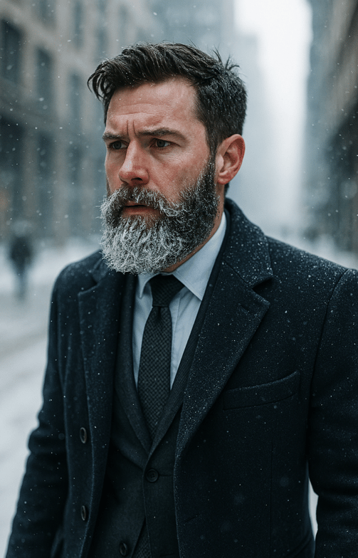 Un homme qui a froid pendant la journée mondiale du climat