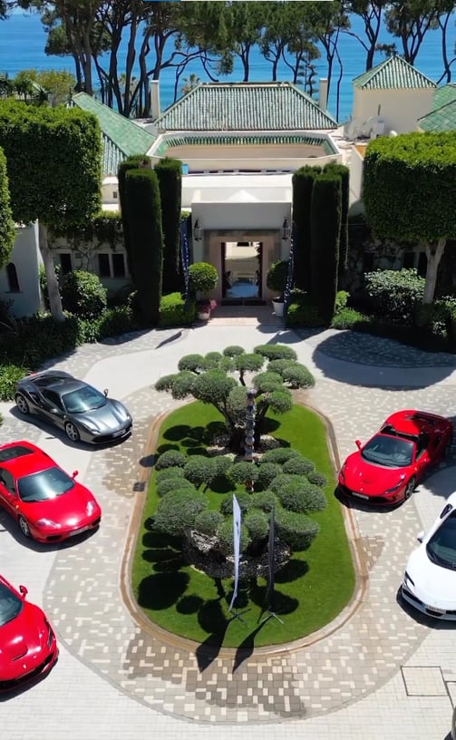 Corporate Event with Ferrari cars at Villa El Rincon