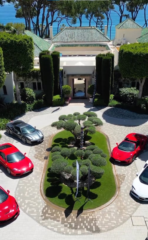 Corporate Event with Ferrari cars at Villa El Rincon